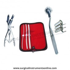 Hegar uterine dilator 3 pieces set,3-4, 7-8, 11-12, wartenberg pinwheel, mathieu speculum, collin 3pcs